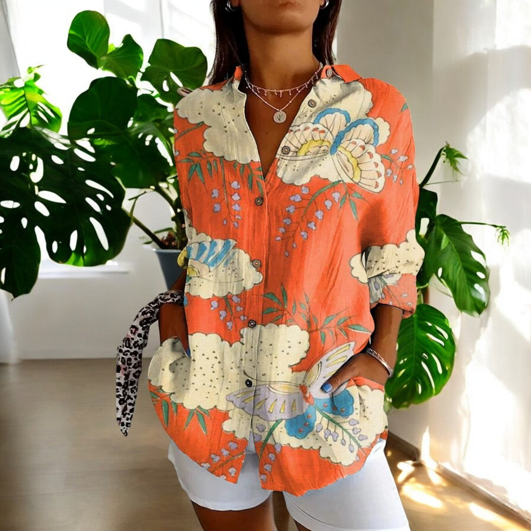 Chemisier Vintage Femme en Coton Élégant 3
