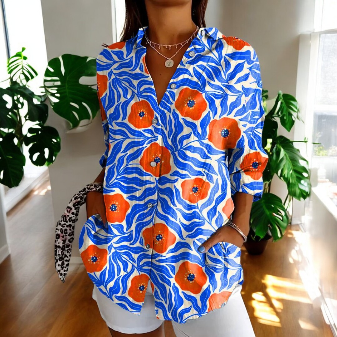 Chemisier Vintage Femme en Coton Élégant 4