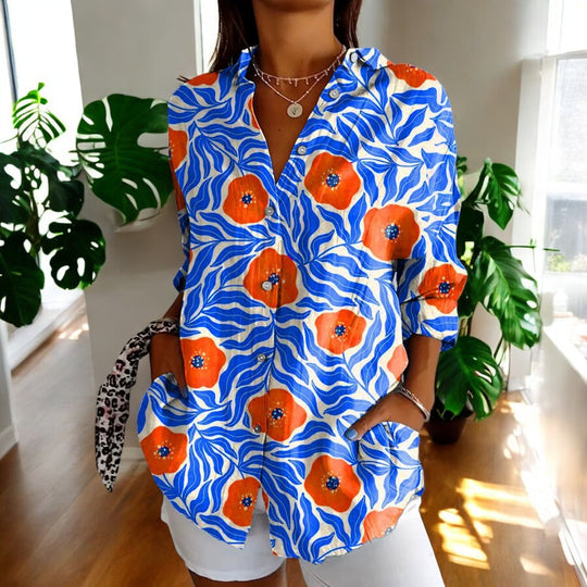 Chemisier Vintage Femme en Coton Élégant 4