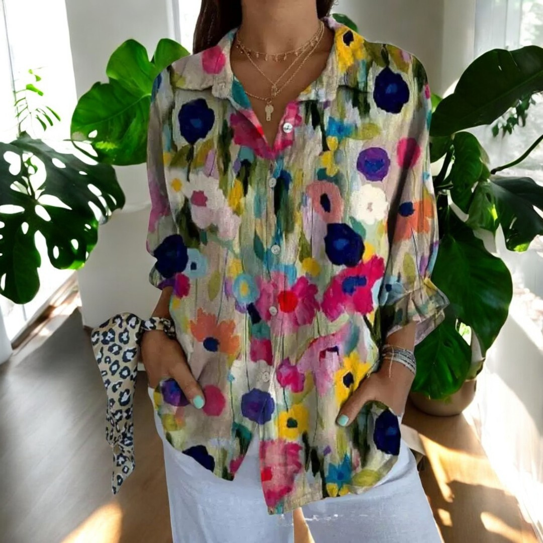 Chemisier Vintage Femme en Coton Élégant 5
