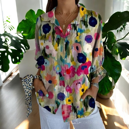 Chemisier Vintage Femme en Coton Élégant 5