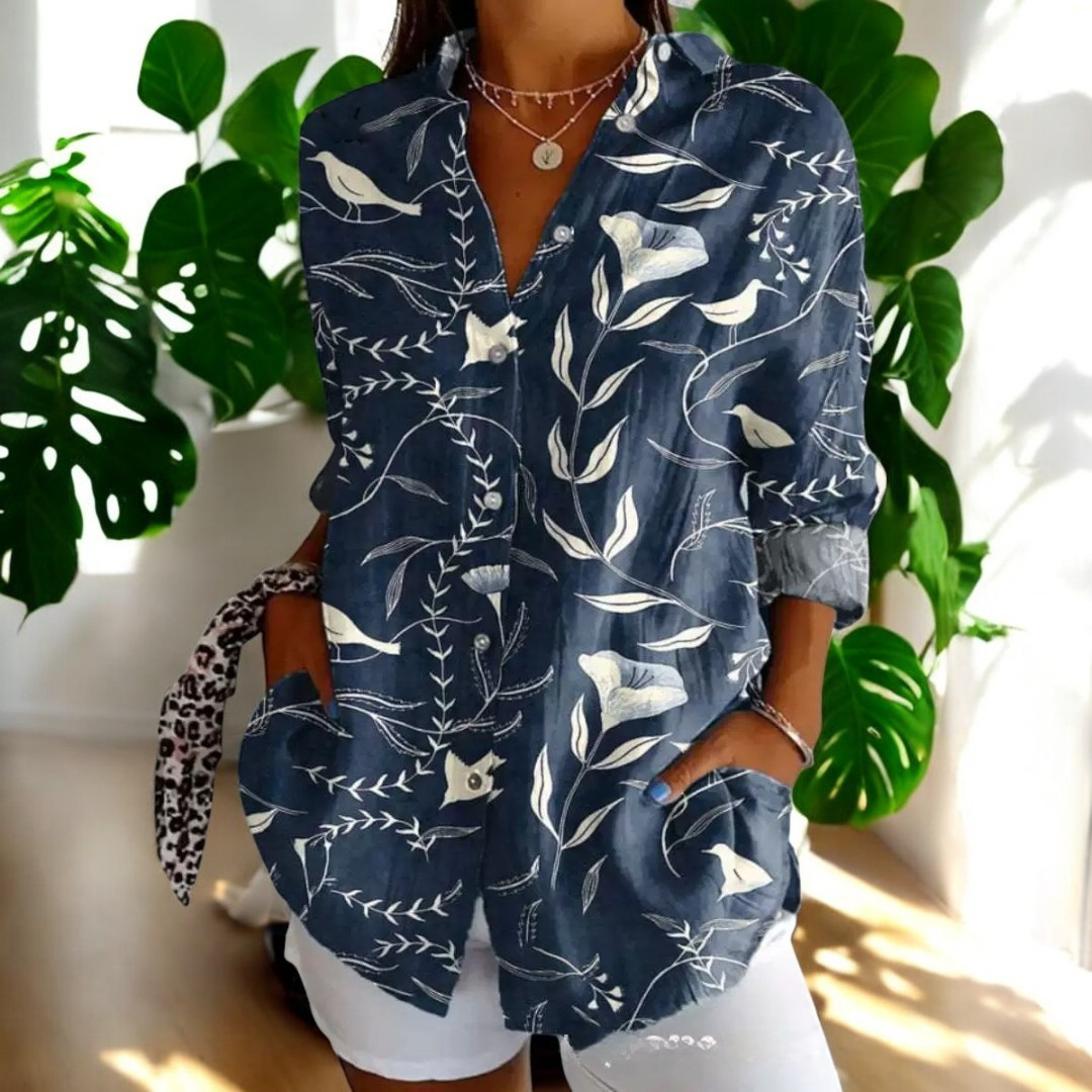 Chemisier Vintage Femme en Coton Élégant 8
