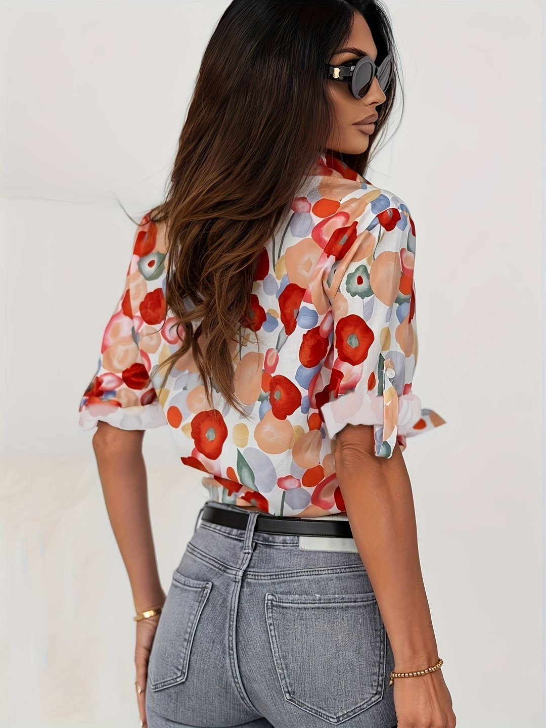 Chemisier à fleurs pour femmes Chic 1