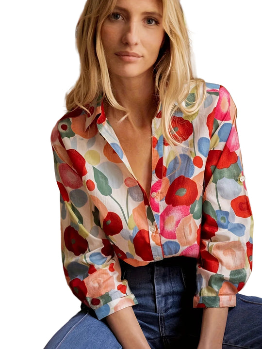 Chemisier à fleurs pour femmes Chic 3