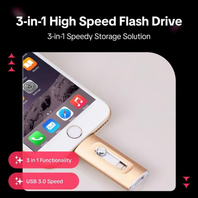 Clé USB 3 en 1 pour Téléphone et Ordinateur 7