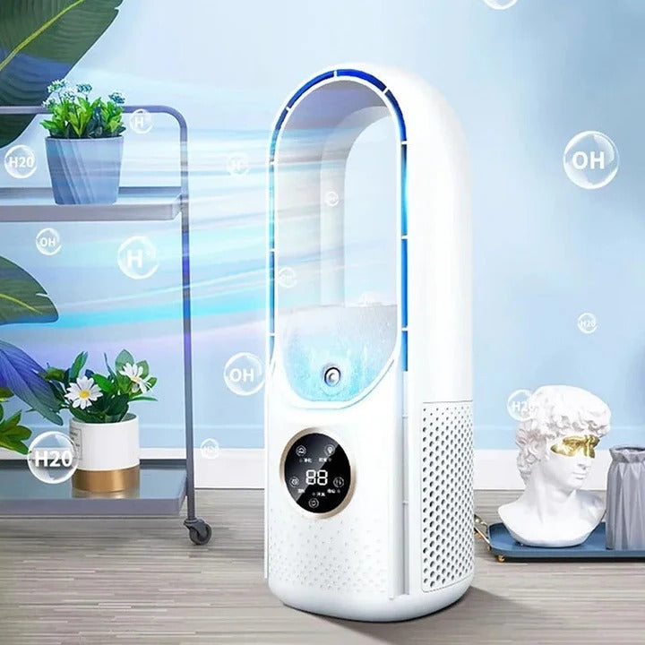 Climatiseur Mobile Silencieux Compact à Flux d'Air Sans Pales 2