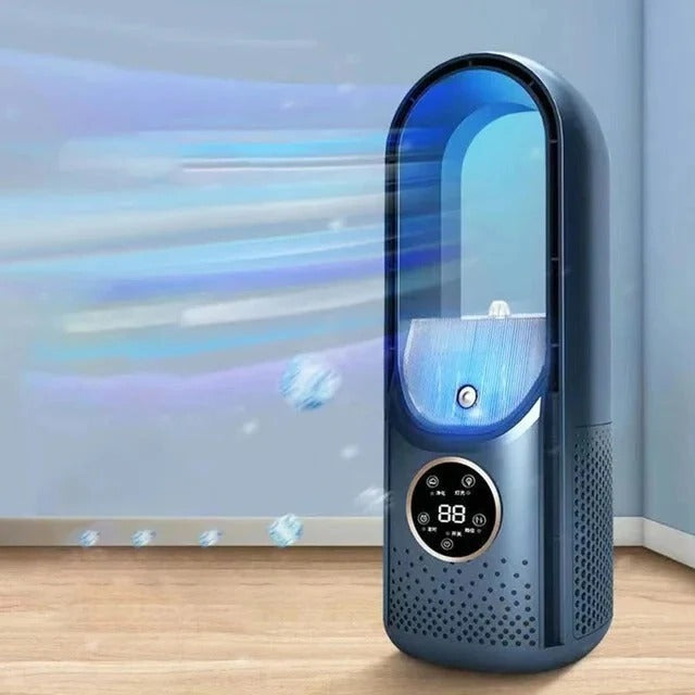 Climatiseur Mobile Silencieux Compact à Flux d'Air Sans Pales 9