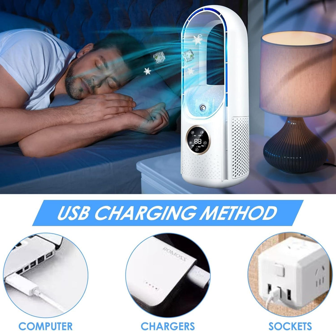 Climatiseur Mobile Silencieux Sans Lame Portable Pour Maison Et Bureau 6