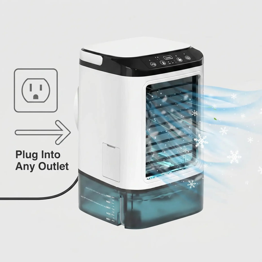 Climatiseur Mobile Silencieux à 3 Vitesses Ultrasonique Compact 6