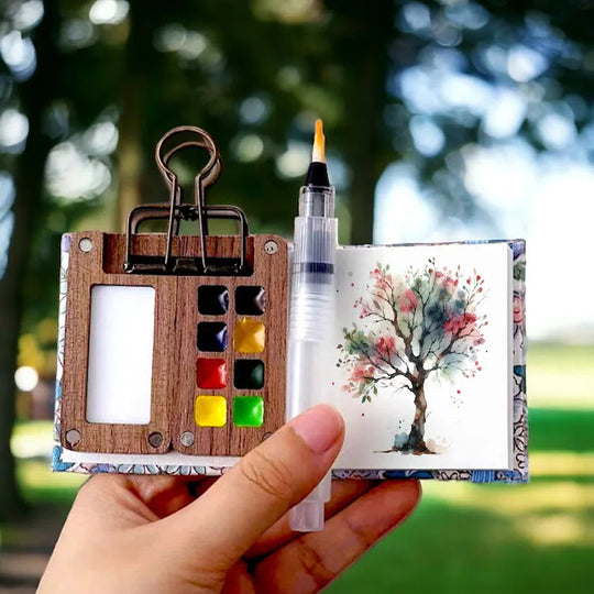 Coffret de Peinture Aquarelle Portable avec 24 Couleurs 0