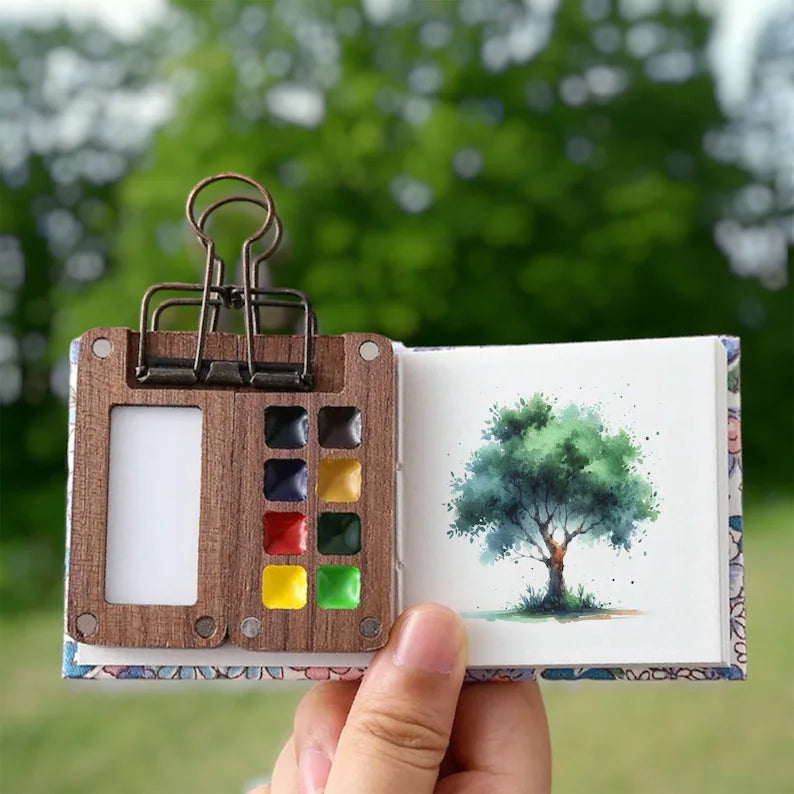 Coffret de Peinture Aquarelle Portable avec 24 Couleurs 5