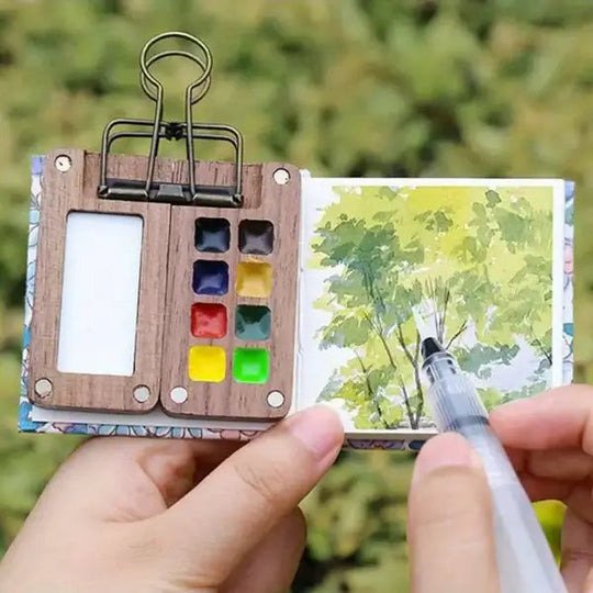 Coffret de Peinture Aquarelle Portable avec 24 Couleurs 6