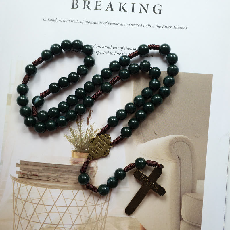 Collier Chapelet avec Pendentif Croix 1