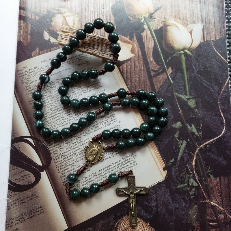 Collier Chapelet avec Pendentif Croix 2