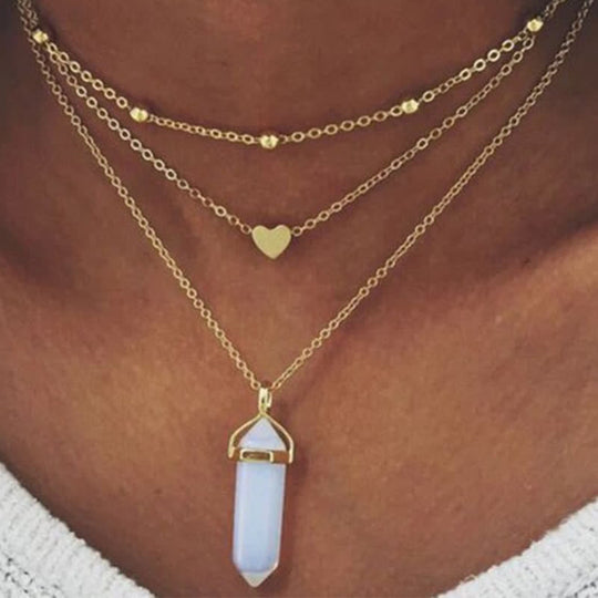 Collier Femme Design Hexagonal Moderne 8