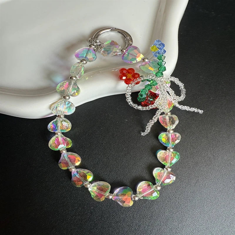 Collier Femme Perles Cristal Cœur Raffiné 0