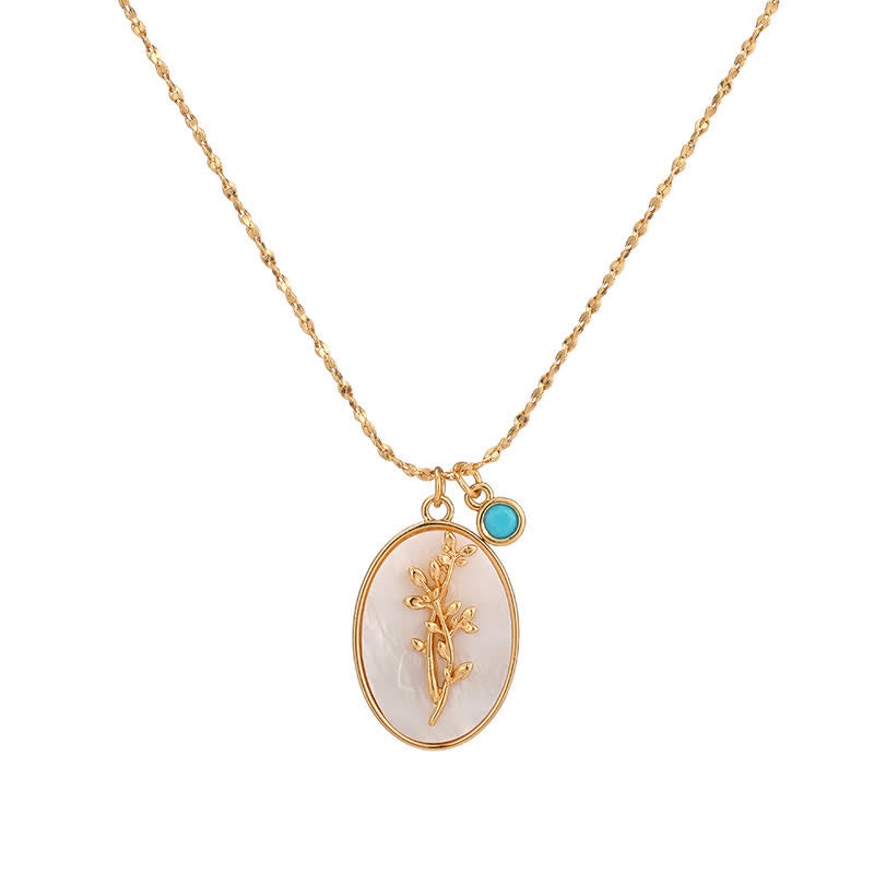 Collier Femme Pierre de Naissance et Fleur de Naissance 10