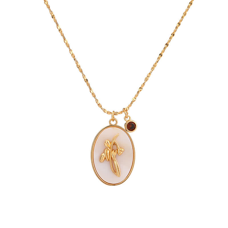 Collier Femme Pierre de Naissance et Fleur de Naissance 7