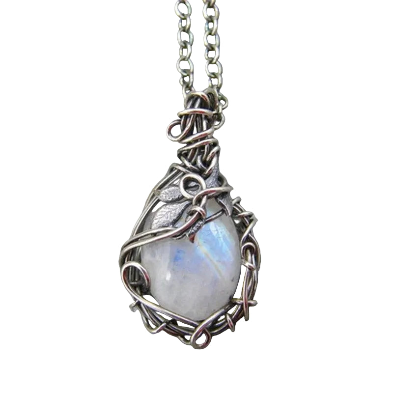 Collier Femme Rétro en Pierre de Lune Élégant 0