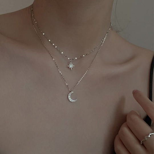 Collier Lune Double Élégant 3