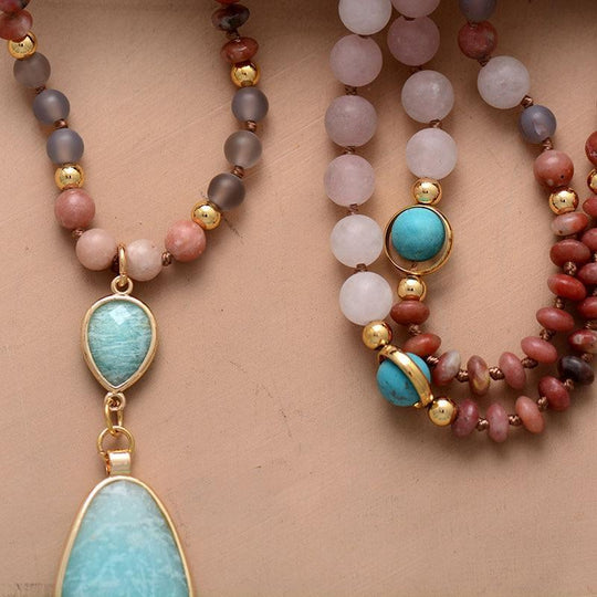 Collier Mala Pastel Élégant 3