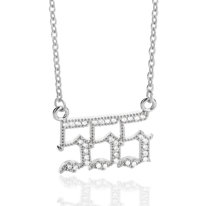 Collier Pendentif Chiffre Ange 14