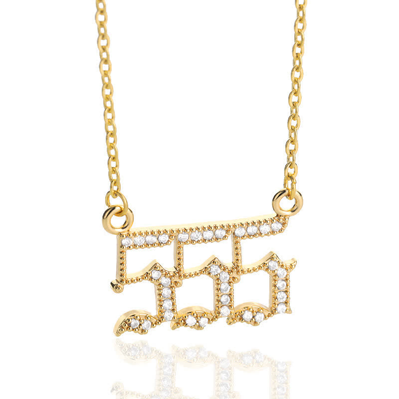 Collier Pendentif Chiffre Ange 18