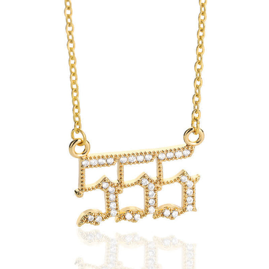 Collier Pendentif Chiffre Ange 18