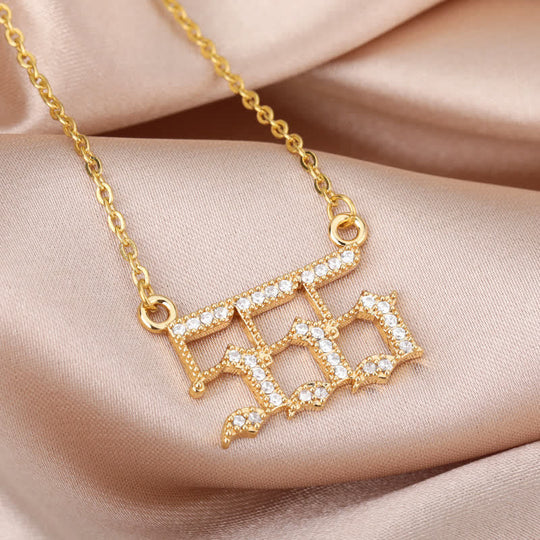 Collier Pendentif Chiffre Ange 3