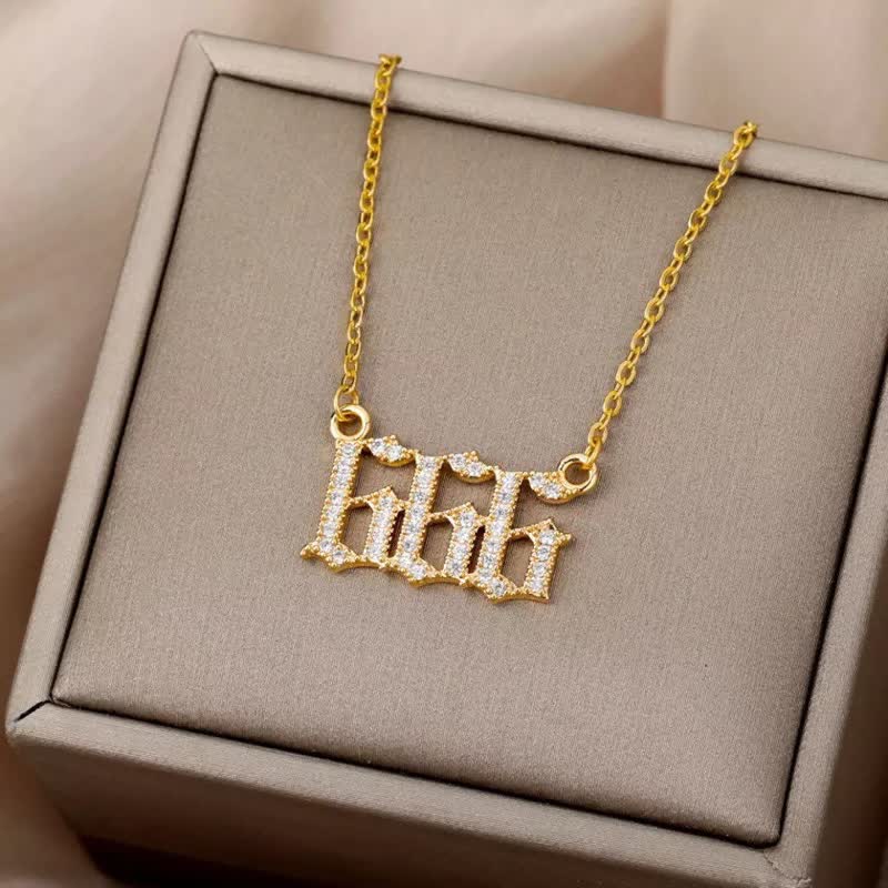 Collier Pendentif Chiffre Ange 5