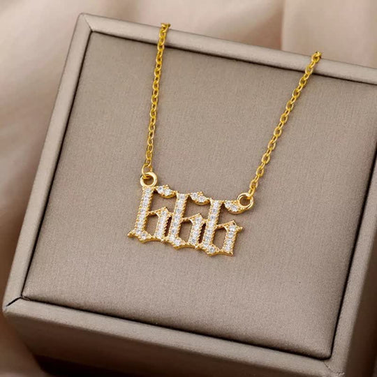 Collier Pendentif Chiffre Ange 5