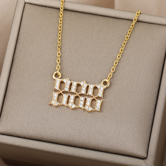 Collier Pendentif Chiffre Ange 6