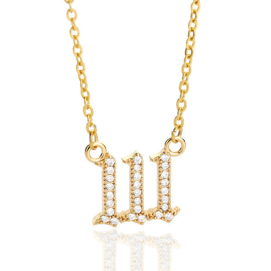 Collier Pendentif Chiffre Ange 8