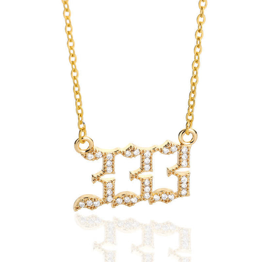 Collier Pendentif Chiffre Ange 9