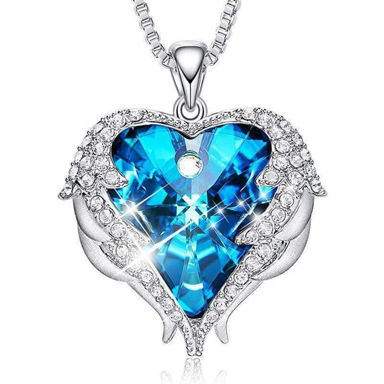 Collier Pendentif Cœur avec Ailes d'Ange 4