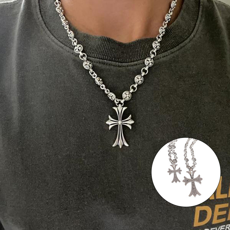 Collier Pendentif Croix Gothique Unisexe 0
