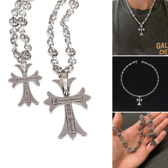 Collier Pendentif Croix Gothique Unisexe 5