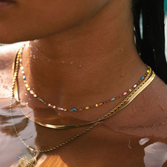 Collier Ras du Cou Coloré Tendance 2