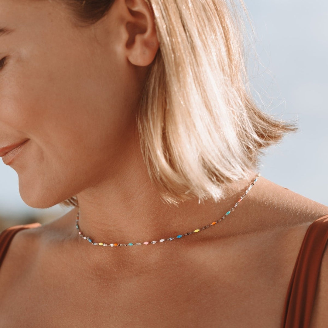 Collier Ras du Cou Coloré Tendance 4