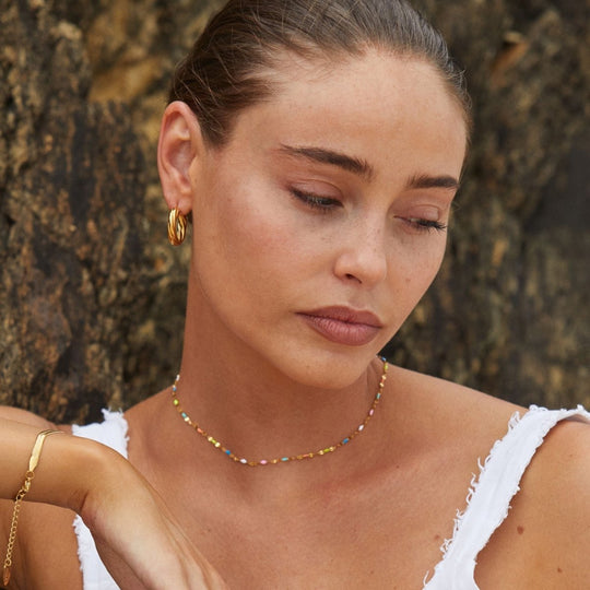 Collier Ras du Cou Coloré Tendance 7