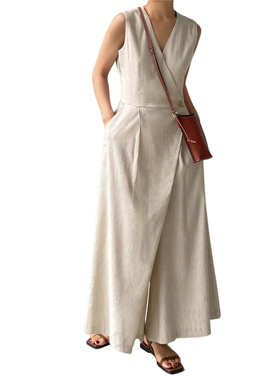 Combinaison-pantalon Femme Chic Col en V 0