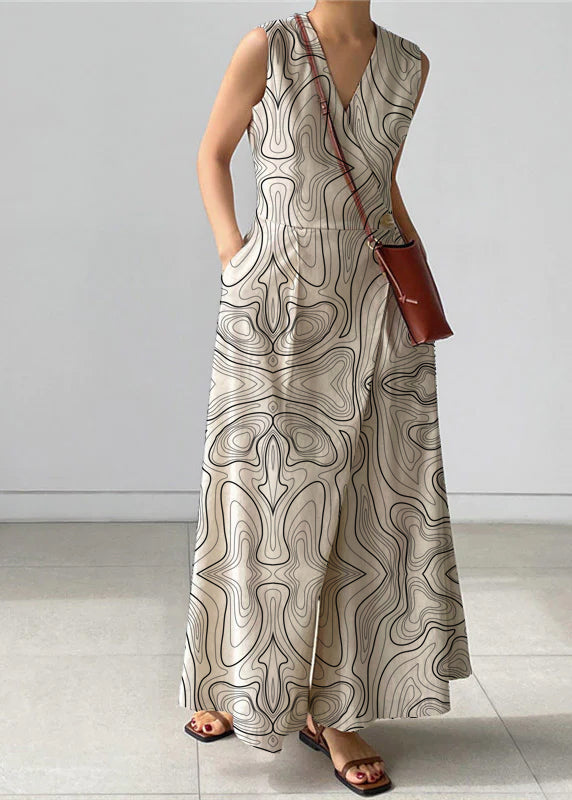 Combinaison-pantalon Femme Chic Col en V 7