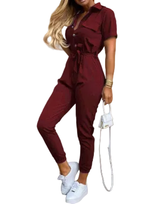 Combinaison Femme Boutonnée Chic 7