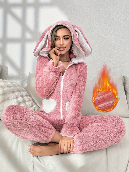 Combinaison Femme Hivernale À Capuche Avec Manches Longues 1