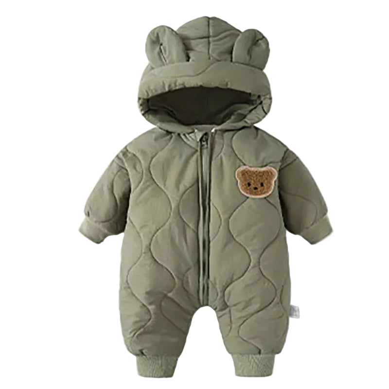 Combinaison d'Hiver à Capuche pour Bébé avec Motif Ours 0