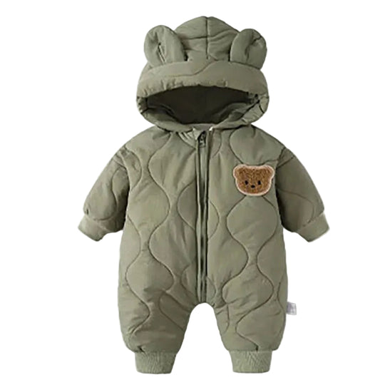 Combinaison d'Hiver à Capuche pour Bébé avec Motif Ours 0