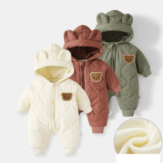 Combinaison d'Hiver à Capuche pour Bébé avec Motif Ours 2