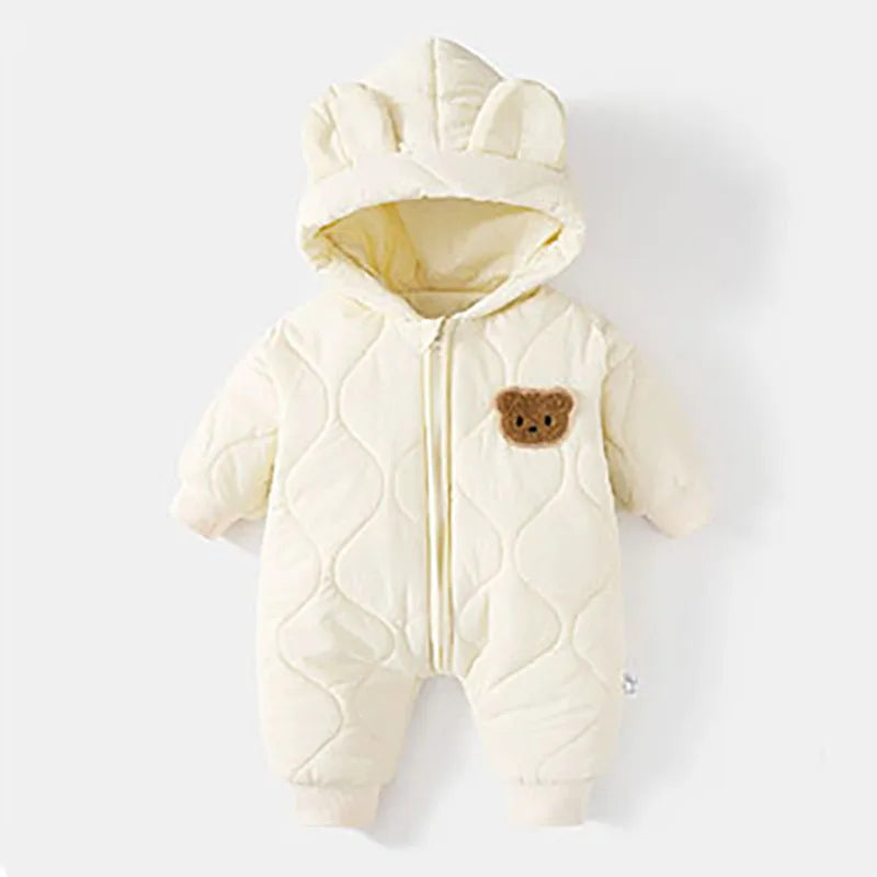 Combinaison d'Hiver à Capuche pour Bébé avec Motif Ours 8