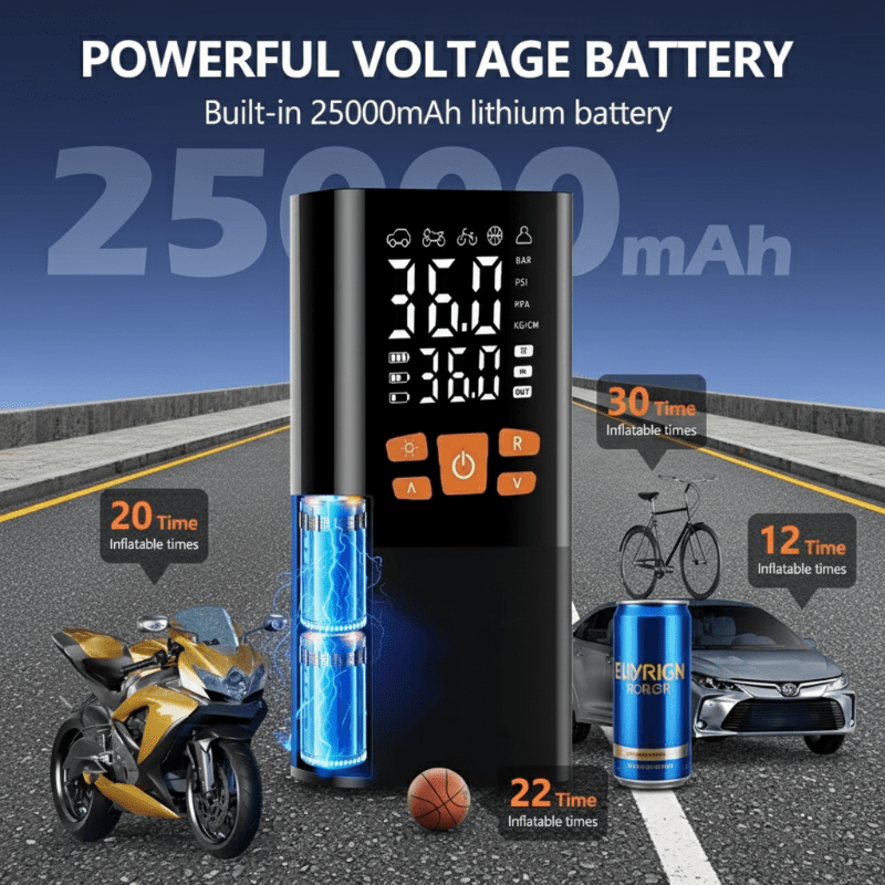 Compresseur d'Air Portable 180 PSI avec Affichage Numérique 1
