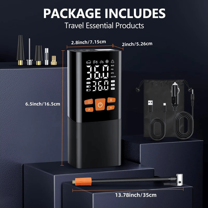 Compresseur d'Air Portable 180 PSI avec Affichage Numérique 3